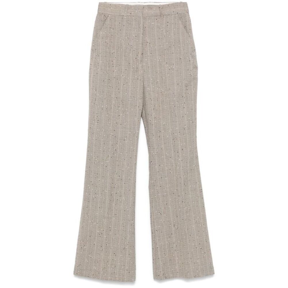 Mark Kenly Domino Tan Neutrals Trousers - Palazzo Pants Women